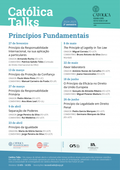CATÓLICA TALKS | Já está disponível programa do 2.ª semestre 2024/25