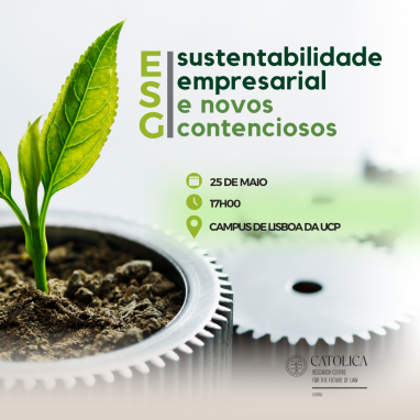 Cartaz - ESG, sustentabilidade empresarial e novos contenciosos