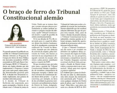 Press  - O braço de ferro do Tribunal Constitucional alemão_Inês Quadros